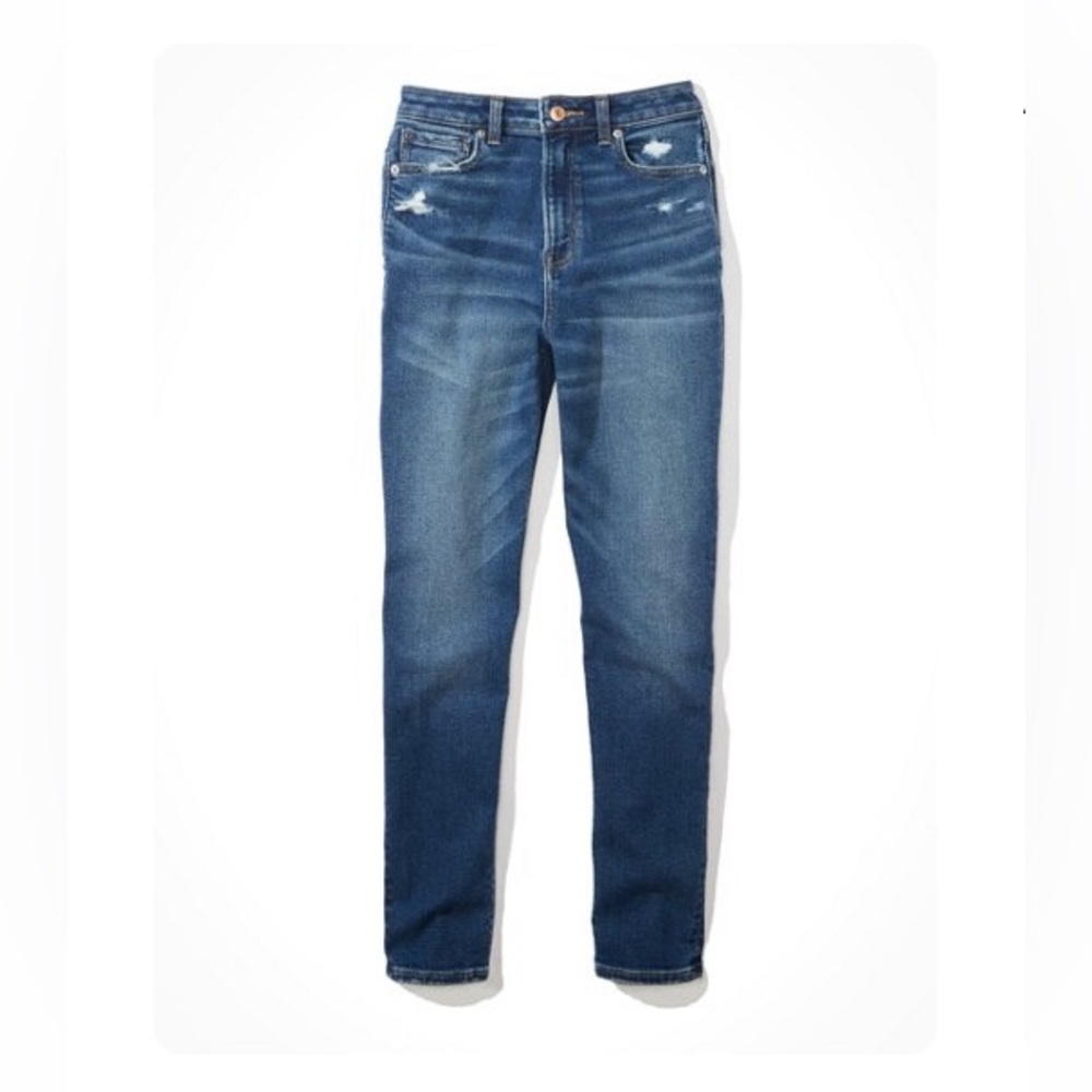American eagle stretchy mom jean some distressing